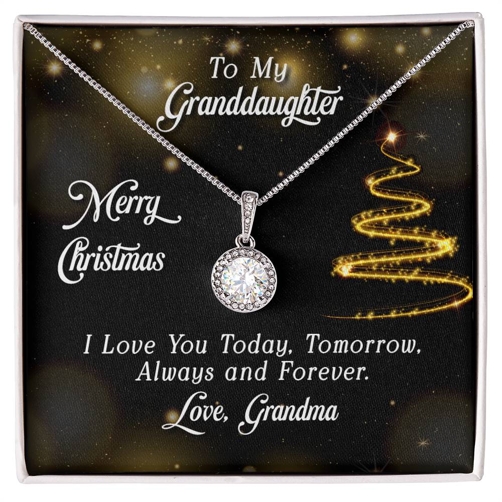 To My Granddaughter - Christmas - Always & Forever - Necklace